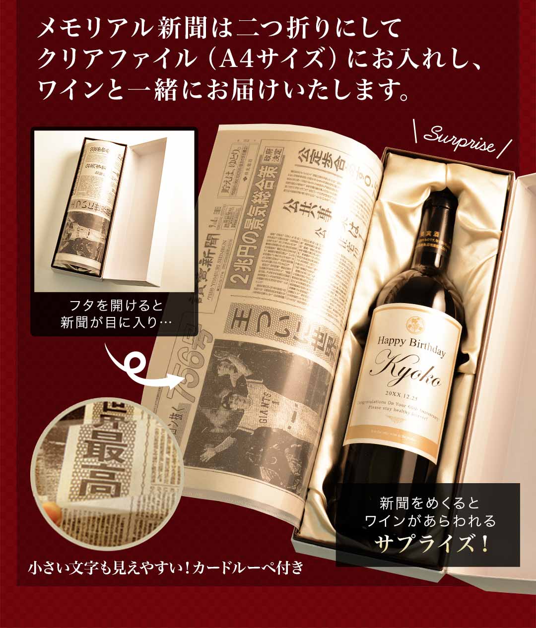 新聞の小さい文字もよく見えるルーペ付き