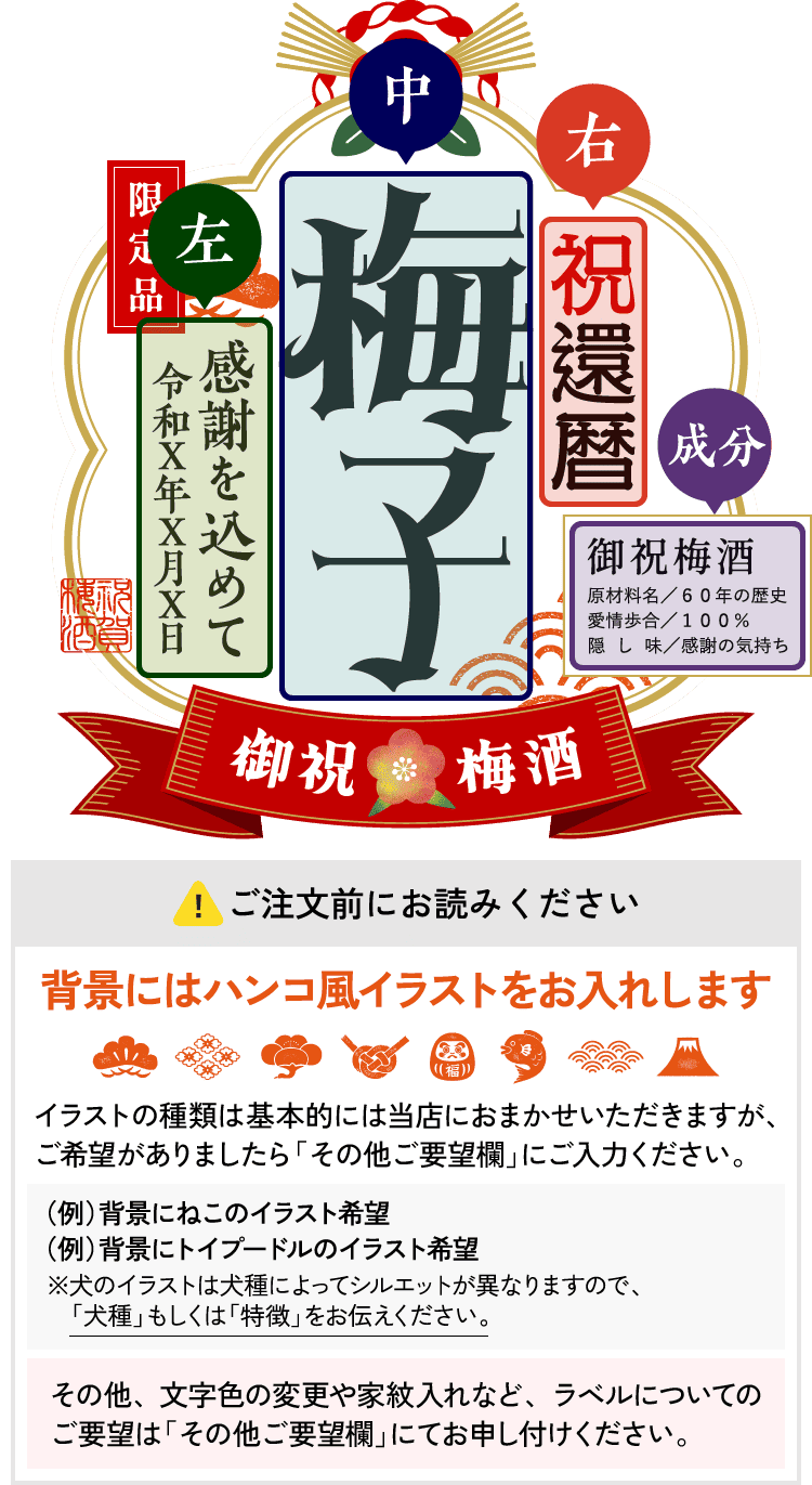 名入れラベルサンプル