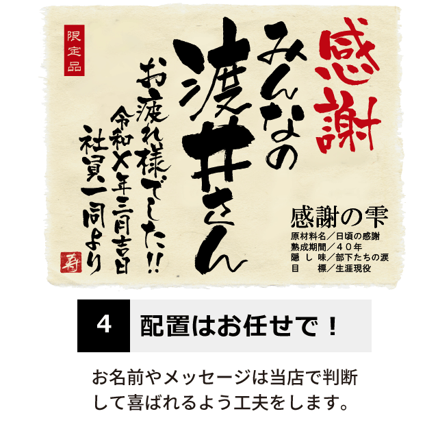 4.配置はおまかせで！